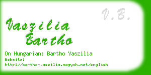 vaszilia bartho business card